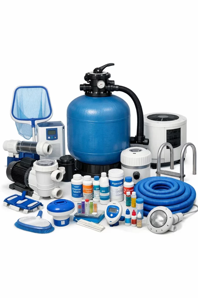 تجهيزات حمامات سباحة