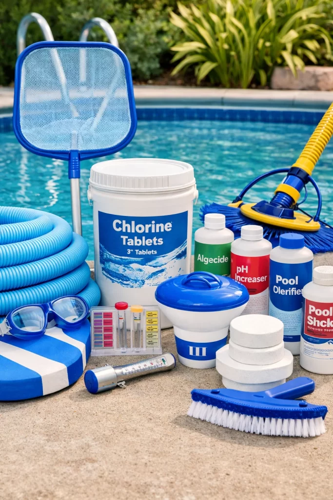 مستلزمات حمامات السباحة