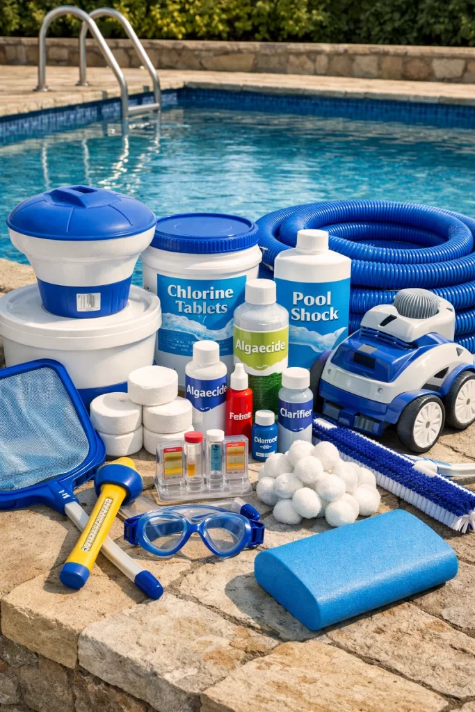 مستلزمات حمامات السباحة