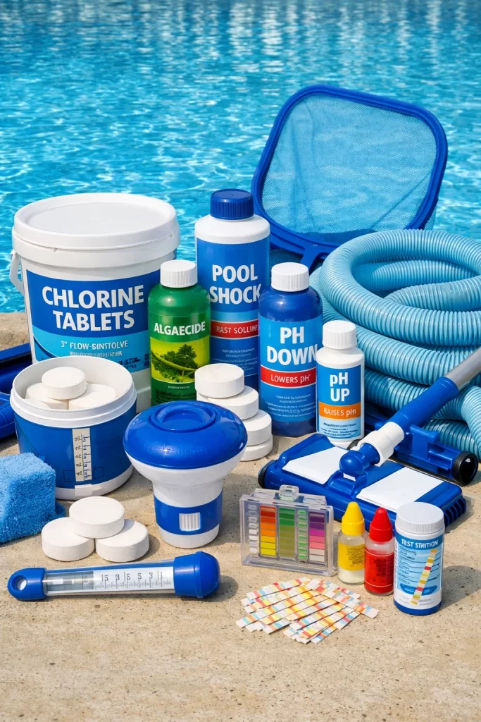 مستلزمات حمامات السباحة