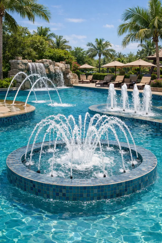 نوافير حمامات سباحة