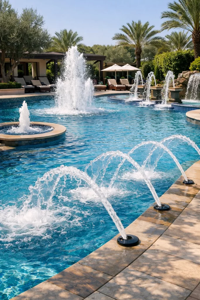 نوافير حمامات سباحة