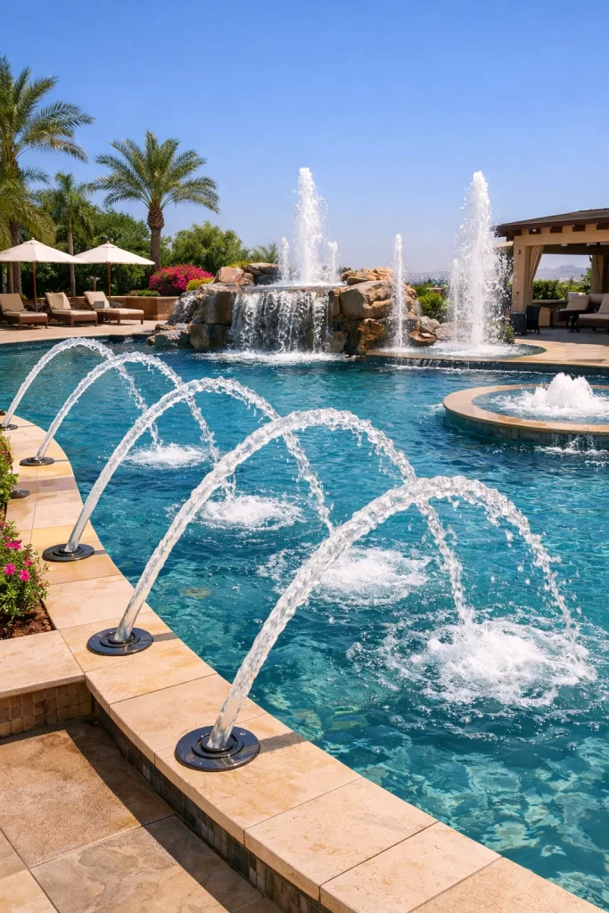 نوافير حمامات سباحة