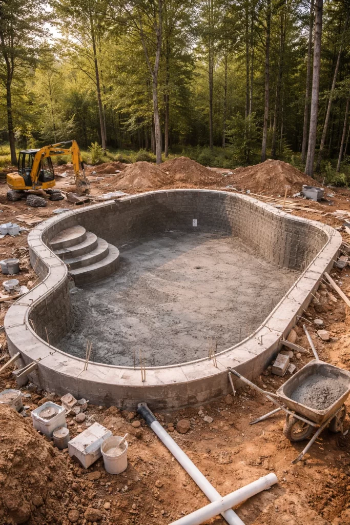 بناء حمامات السباحة