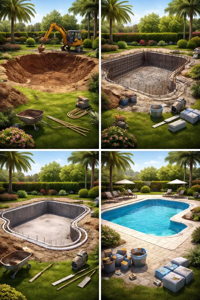 بناء حمامات السباحة