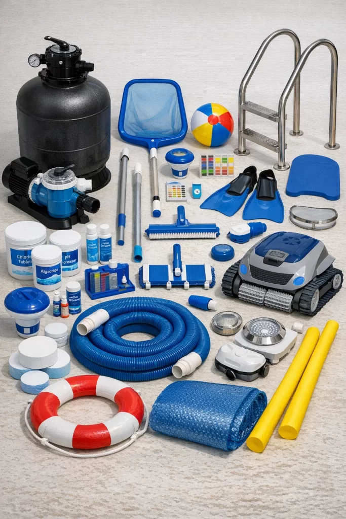 مستلزمات حمامات سباحة