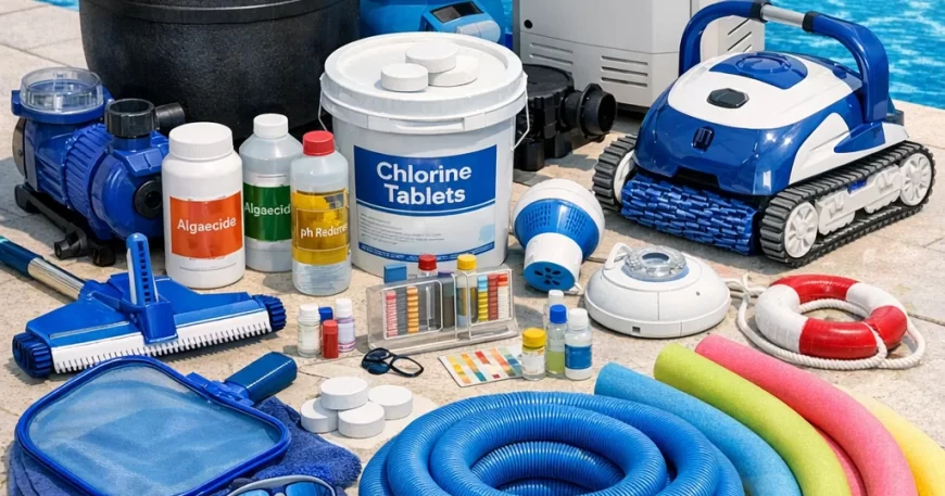 مستلزمات حمامات سباحة